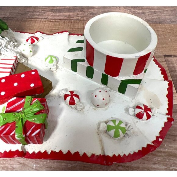 Whimsical Curved Christmas Tree Candle Holder, Ornament Holder - Picture 4 of 9